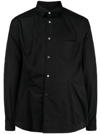 Comme Des Garçons spread-collar cotton shirt - Nero