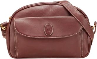 Cartier Pre-owned Cross Body Bags, female, Red, Size: ONE SIZE Pre-owned Leather Shoulder Bag