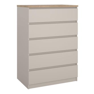 Furniture To Go Naia Chest of 5 Drawers in Beige