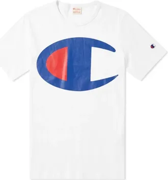 Champion Tops, Heren, Wit, L, Klassiek Logo T-shirt