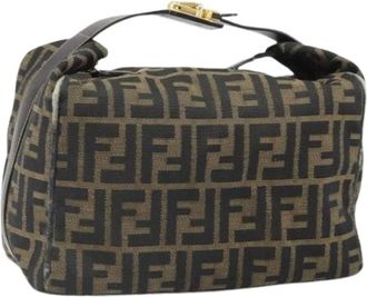 Fendi Pre-owned Handbags, female, Brown, Size: ONE SIZE Pre-owned Canvas Handbag