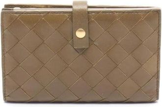 Bottega Veneta Pre-owned Wallets, female, Brown, Size: ONE SIZE Pre-owned Leather wallets