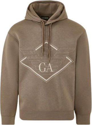 Emporio Armani Hooded Sweatshirt - Heren - Hoodies - Beige - M - Hoodies & sweatvesten