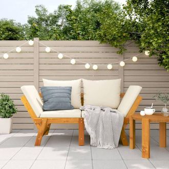 vidaXL Vidaxl - Panca da Giardino con Cuscini 2-in-1 in Legno di Acacia