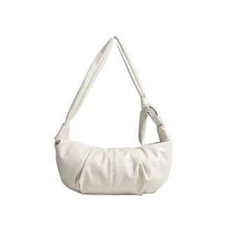Generic Compatible For Folded Large Capacity Shoulder Bag Casual Handbag Single Strap(White)