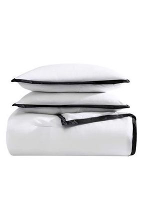 Betsey Johnson Signature Hotel Solid Comforter & Sham Set in White/Black at Nordstrom Rack, Size Full/queen