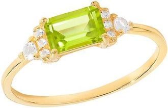 Tiramisu 14K Over Silver 0.54 Ct. Tw. Gemstone Solitaire Ring