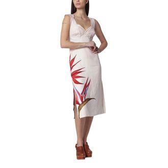 Farm Rio Midi Jurk - Dames - Casual kleedjes - Beige - XS - Kleedjes