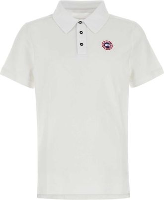 Canada Goose White Beckley Solid Polo T-shirt