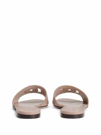 Dolce & Gabbana Logo Leather Sandals - Pink