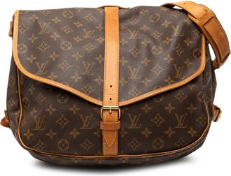Louis Vuitton Pre-owned Womens Monogram Saumur 35 - Brown Textile - One Size