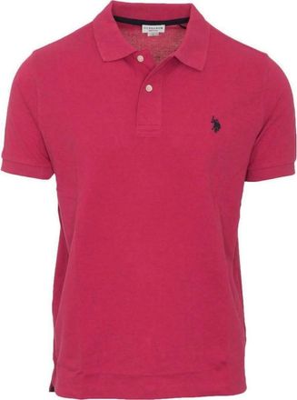 U.S.Polo Association Casual Logo Sport Polo Shirt - Heren - Polos - Roze - 3XL - Katoen - Tops
