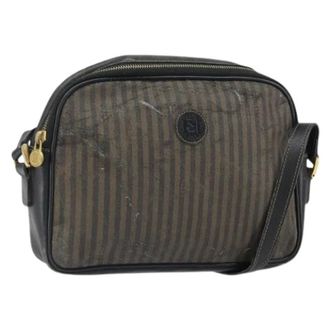 Fendi Pre-owned Cross Body Bags, female, Black, Size: ONE SIZE Pre-owned Canvas Cross Body Bag