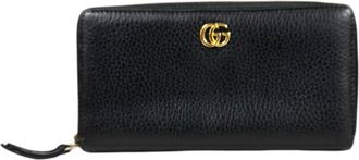 Gucci Black Leather Long Wallet (Bi-Fold) (Pre-Owned)