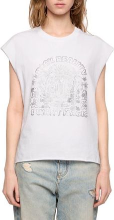 Zadig&Voltaire Cloe Embellished Tee in White at Nordstrom, Size X-Small