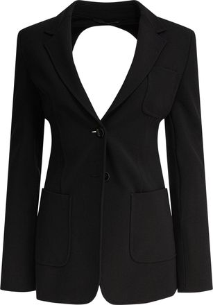 Max Mara Womens Anagni Jacket - Black viscose - Size EU 40 (Womens)