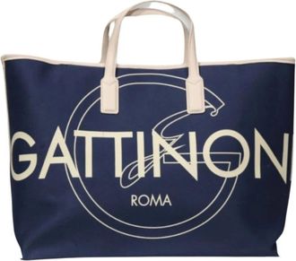Gattinoni Stijlvolle Logo Shopper voor Vrouwen - Dames - Shoppers - Blauw - ONE Size - Tassen