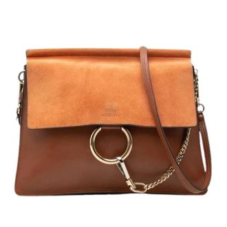 Chlo&eacute; Pre-owned Faye Crossbody Bag - Dames - Pre-owned - Bruin - Maat: ONE Size Zijde