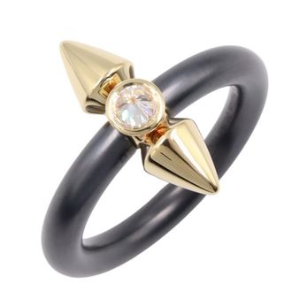 Tiffany & Co. Gold Black Clear Yellow Gold (18K) Band Ring (Pre-Owned)