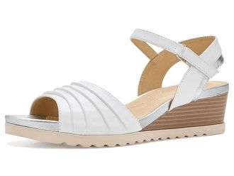 David Tate Kay Womens Wedge Shoes White : 10.5 WW (EE), Leather