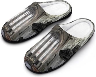 Generic Brussels Belgium Europe Mens Slippers House Slipper Anti-skid Sole Indoor Shoes Outdoor Comfort Cotton