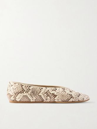 Le Monde Beryl Ballerine In Pelle Effetto Serpente Classic Regency - Stampa animalier