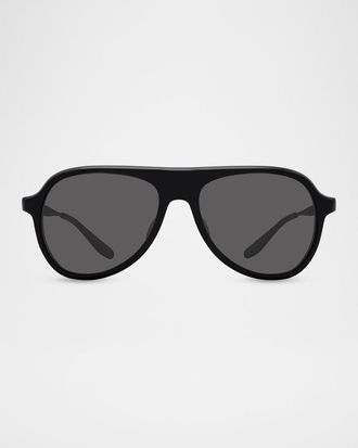 Barton Perreira Men & apos;s Vedretta Acetate Aviator Sunglasses