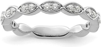 Diamond2Deal 14k Gold Lab Grown Diamond Wedding Band Ring 0.27Ct Clarity- VS Color- G-H