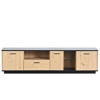 Urban Meuble Mueble TV efecto madera 1 caj&oacute;n 3 puertas iluminaci&oacute;n LED 15 colores