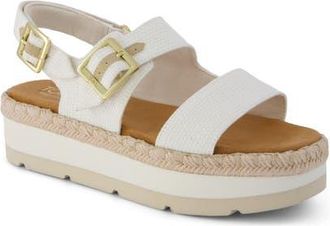 Toms Giana Flatform Sandal in White at Nordstrom, Size 5.5