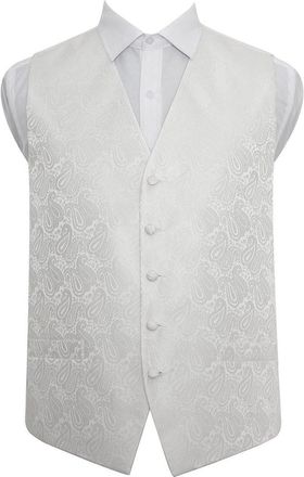 DQT New Mens Paisley Ivory Waistcoat - 48