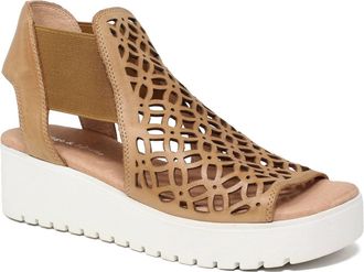 Django & Juliette Womens Odate Wedge In Dark Tan- White Sole Leather
