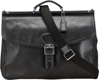 Coach Black Leather Briefcase (Pre-Owned)