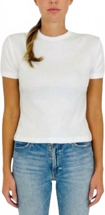 Meraki Rachel Ribbed Baby Tee In White