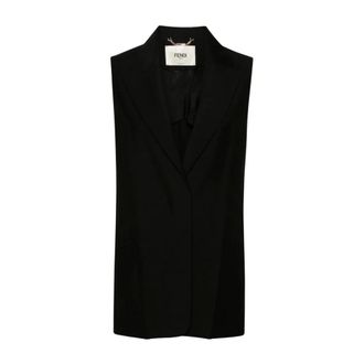 Fendi Chaleco Sastre - Jackets - Mujer - Negro - S