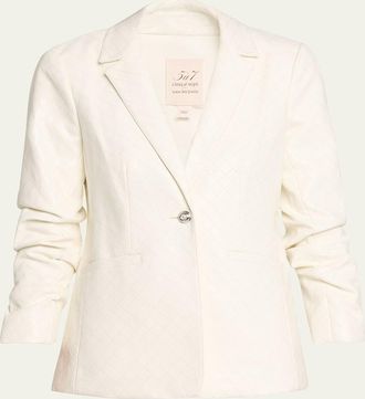 Cinq &agrave; Sept Khloe Quilted Vegan Leather Blazer