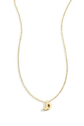 Mint & Lily Tiny Script Initial Necklace in Letter B at Nordstrom