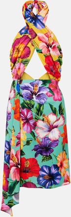 Dolce & Gabbana Floral cutout wrap dress