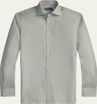Ralph Lauren Purple Label Mens Cotton End-on-End Dress Shirt