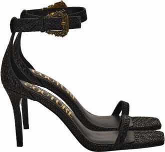 Versace Jeans Couture High Heel Sandalen - Dames - Sandalen met hakken - Zwart - 39 EU - Schoenen