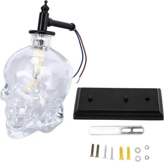 OEM Aplique De Pared Vintage De Hierro Y Cristal Con Forma De Calavera, De Estilo Industrial, Con Bombilla G9, Ideal Para Un Dormitorio O Pasillo (110-220
