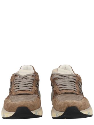 Premiata Low-Top Sneakers With Suede And Smooth Leather Panels