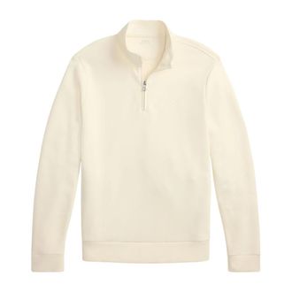 Polo Ralph Lauren Sweatshirts, male, Beige, Size: S Double-Knit Mockneck Pullover