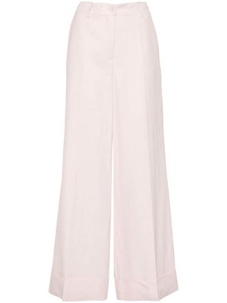 P.A.R.O.S.H. mid-waist wide-leg trousers - Pink