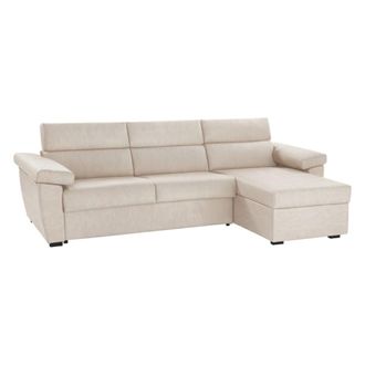 Dmora Sof&aacute; Fijo Con Chaiselongue Ceto, Desenfundable, Reversible, Made In Italy, Hidr&oacute;fugo, Multiposici&oacute;n, 285x160 Cm Beige