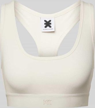 Karo Kauer Bralette mit elastischem Logo-Bund in Sand, Gr&ouml;&szlig;e XL