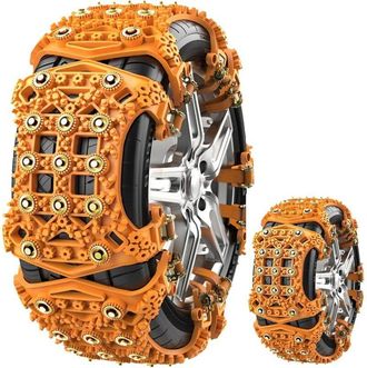 OEM Cadenas Coche Nieve Universales 165-275mm, Cadenas De Nieve Para Coche 6 Pcs, Antideslizante Ajustable Cadenas Nieve Cadenas Nieve 205 55 R16 Para Coc