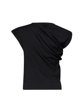Vivienne Westwood Womens Draped Top Hebo Black Cotton Tops