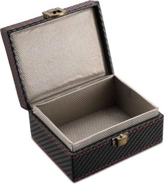 No Brand Caja Faraday De Cuero Con Bloqueo De Se&ntilde;al - Caja Faraday De Fibra De Carbono - Caja Antirrobo Rfid - Caja Fuerte Para Llaves De Coche - Caja De Entra