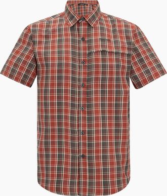Regatta Mens Regatta Mens Mindano Multi Check Short-Sleeved Shirt - Red - Size: 44/Regular